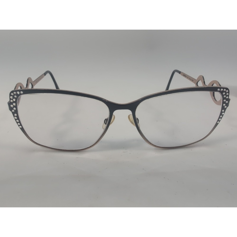 Caviar M1773 C24 Black Rose Gold Genuine Austrian Crystal 58-14-135 Frames - Picture 2 of 14